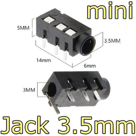 Гнездо PJ320 mini Jack 3.5мм