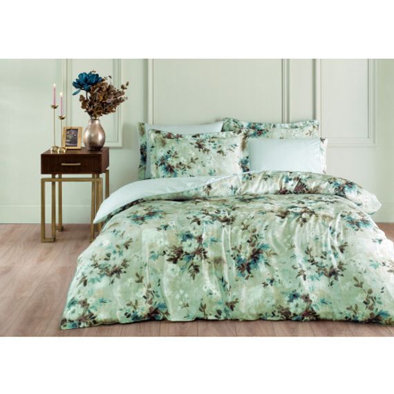 Постельное белье TIVOLYO HOME Melanio бирюза жатка