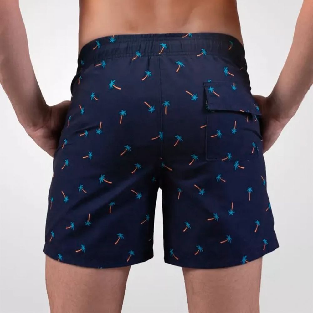 Мужские шорты темно-синие с принтом Romeo Rossi RR9504-5 Мужские шорты темно-синие с принтом Romeo Rossi RR9504-5