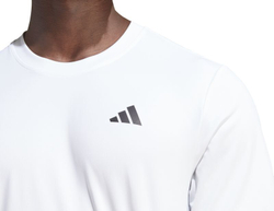Мужская теннисная футболка Adidas Club 3 Stripes Tennis Tee - white blanc