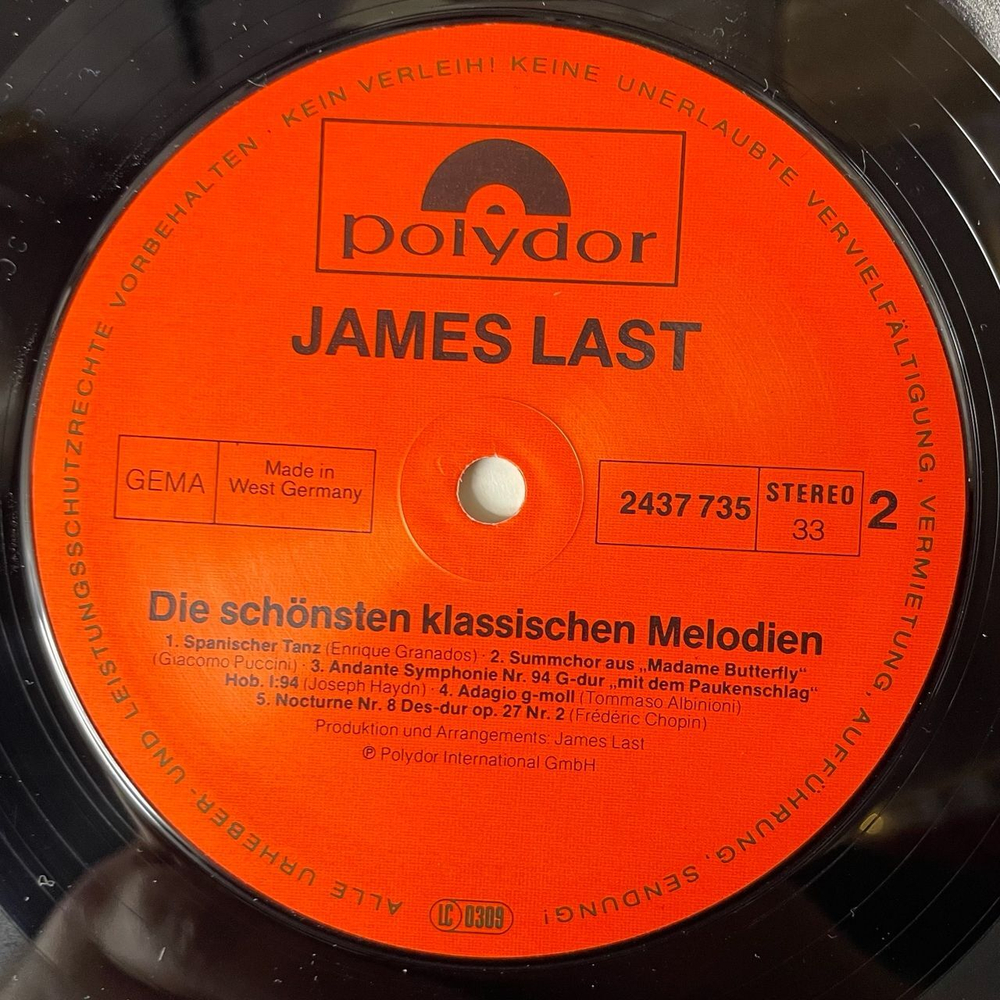 Винтажная виниловая пластинка LP Джеймс Ласт James Last Die Schonsten Klassischen Melodien (Germany 1980) Бокс Сет 3 LP