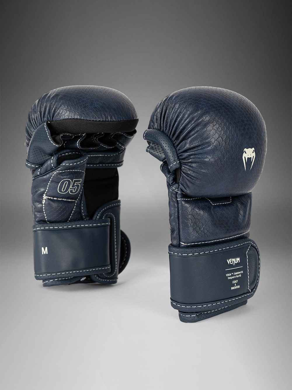 Перчатки ММА Venum Impact Evo Scales Midnight Blue