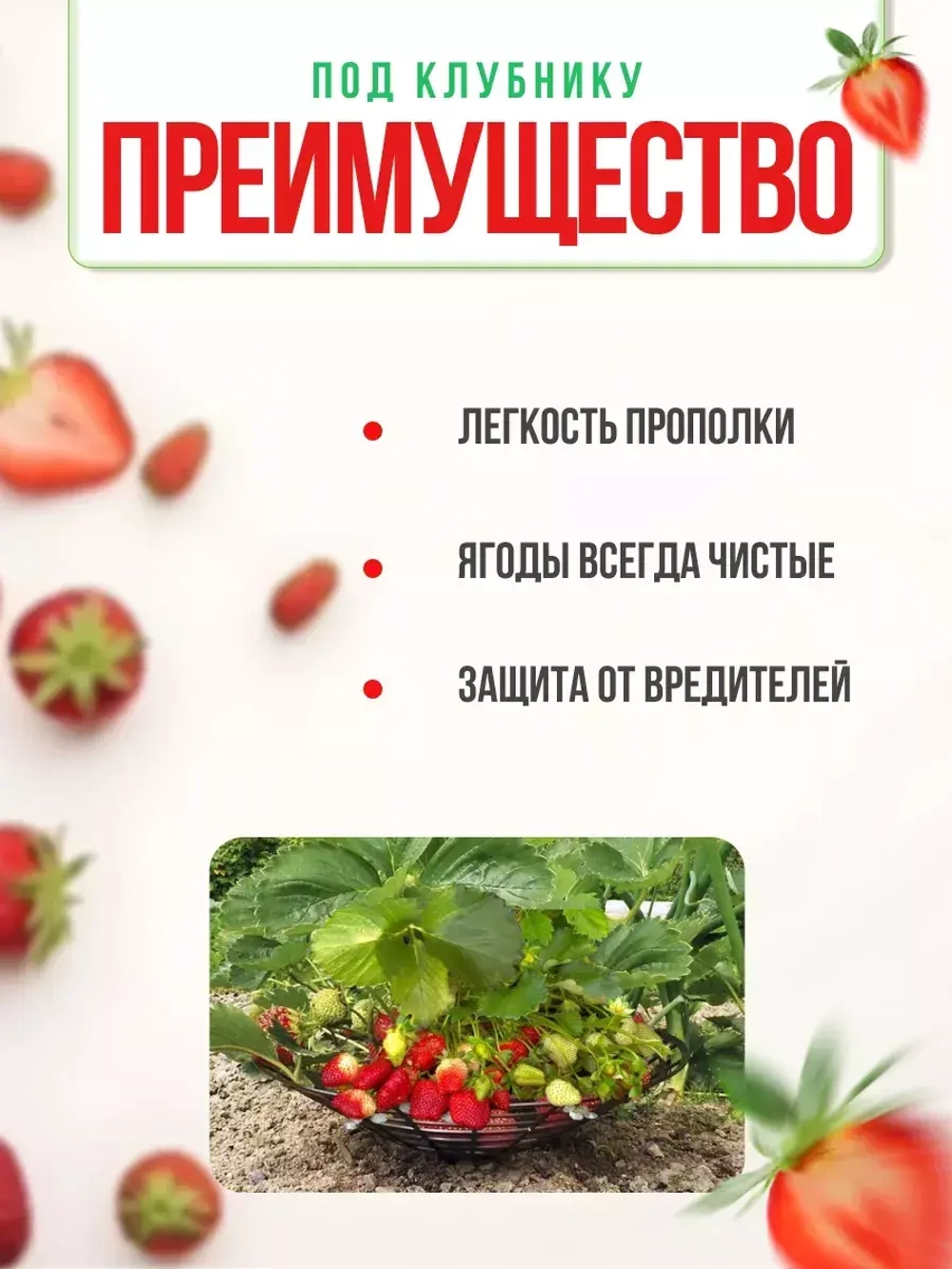 Подставка-опора под кусты клубники d29см *5шт