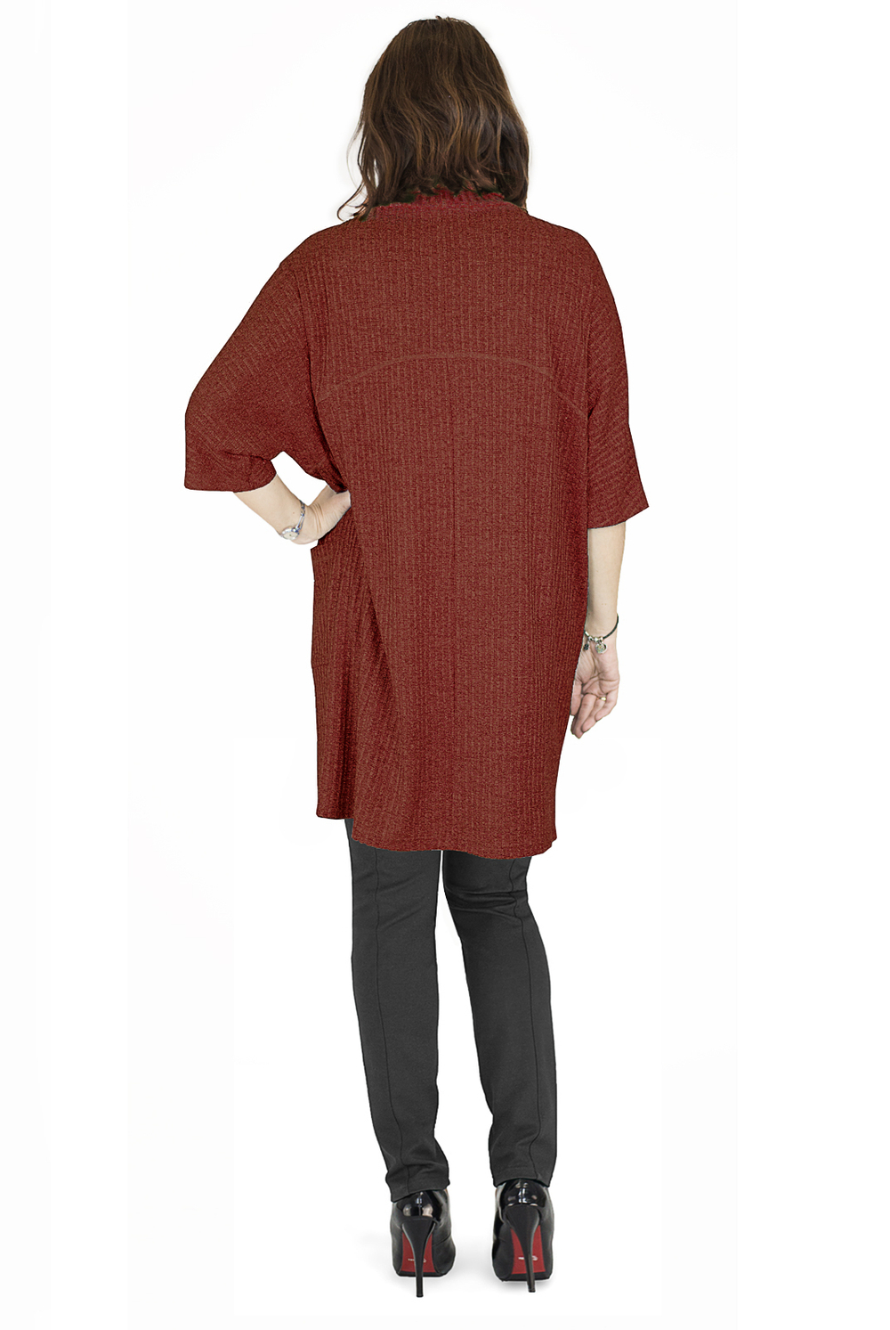 Трикотажная туника 2108ЛП, лососевый #280Л202108ЛП