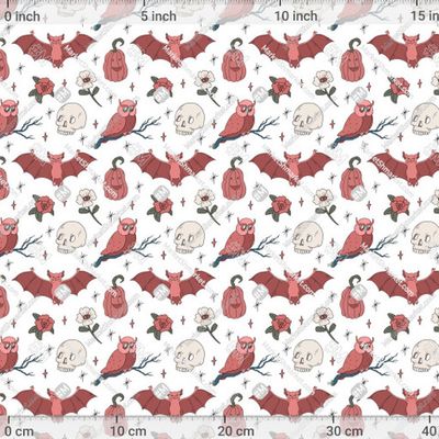 Хеллоуин  паттерн с тыквами и летучей мышью by Les Frolova 588 DPI