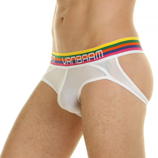 Мужские трусы джоки белые Van Baam 44817