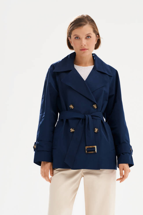 0119 Плащ женский (темно-синий)