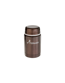 Термос ТОНАР 500 мл. коричневый, широкое горло (ложка в комплекте)