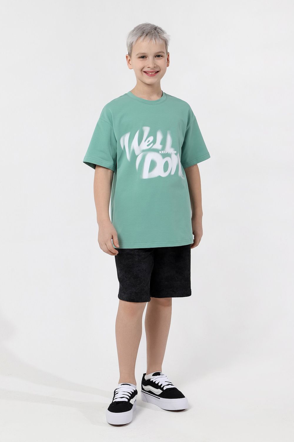 Фуфайка (футболка) для мальчика  Леон-3 Виотекс ЗЕЛЁНЫЙ