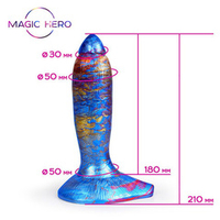 Фантазийный фаллоимитатор 21см с узким кончиком Bior Toys Magic Hero MH-13006