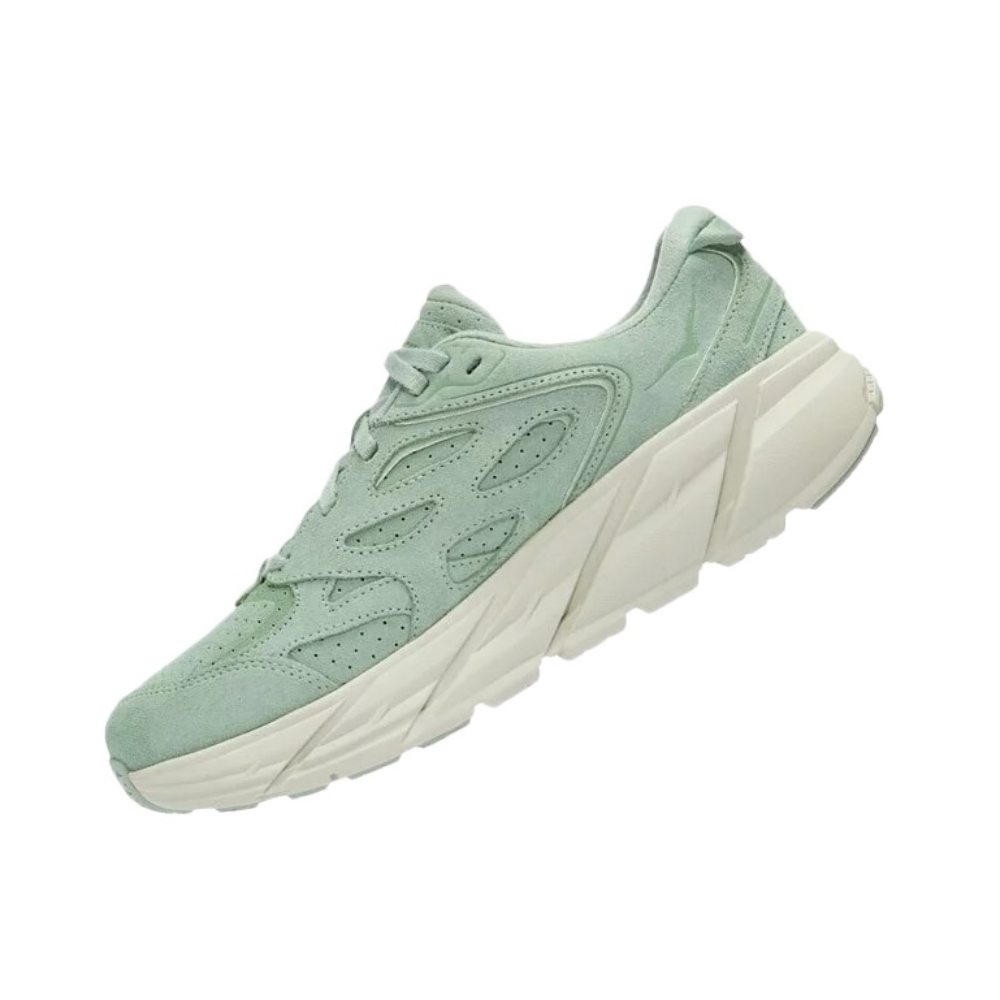 Кроссовки женские HOKA U CLIFTON L SUEDE Smoke Green / Celadon Tint