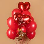 Шар (33''/84 см) Фигура, Мишка с сердцем, 1 шт.