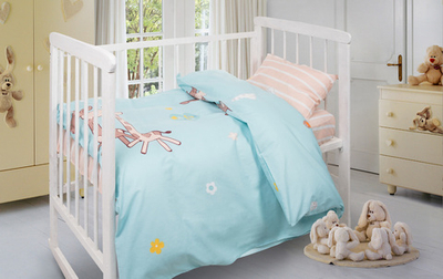 КПБ детский "Поплин" простыня на резинке (141)
