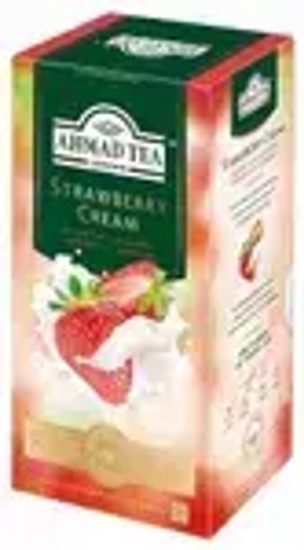 Чай в пакетиках чёрный Ahmad Tea Strawberry Cream, 25 шт