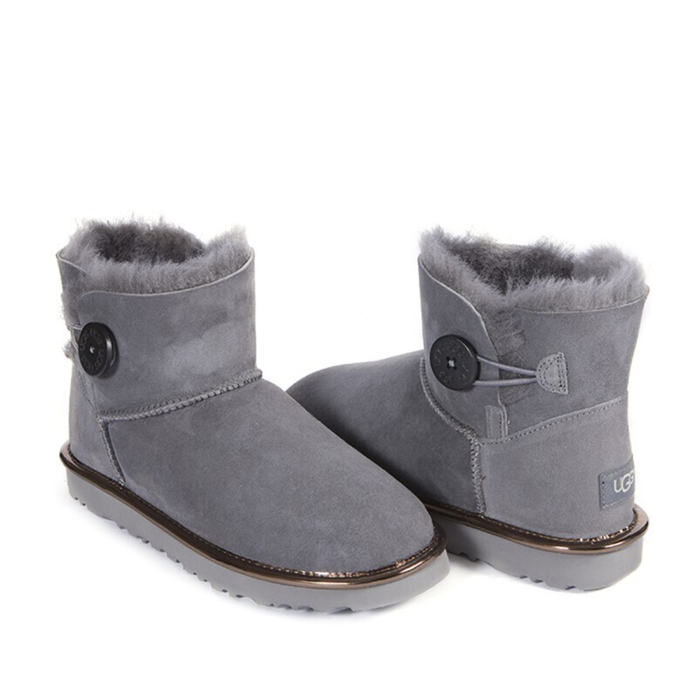 Угги Mini Bailey Button Metallic Gryser II