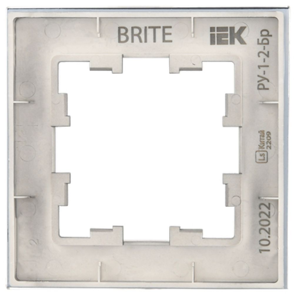 BRITE Рамка 1-местная РУ-1-2-Бр стекло маренго матовый IEK