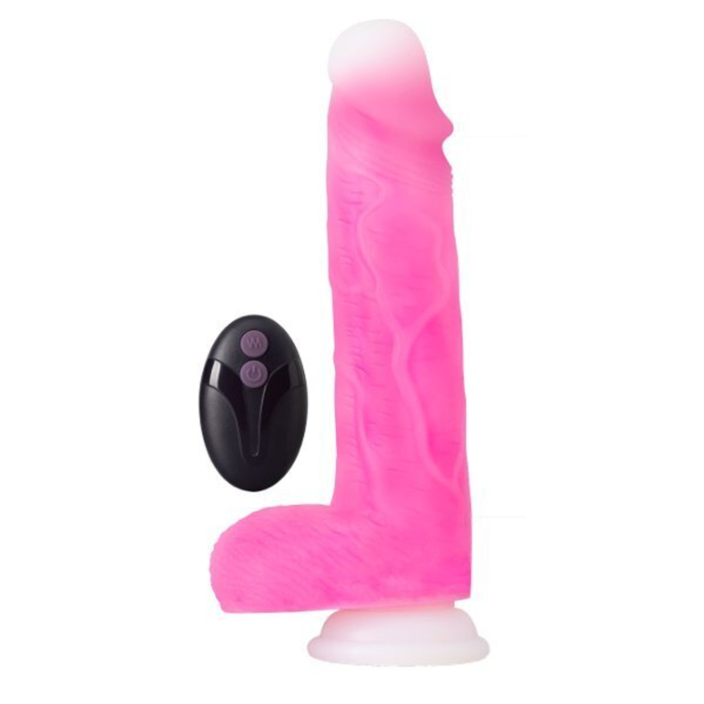 Розовый ротатор-реалистик Roxy 8 Inch Gyrating Dildo - 21,6 см. (Цвет: розовый)
