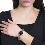 Часы Boccadamo LadyB Rosegold Black LB008 BW/RG с минеральным стеклом, кристаллами Swarovski