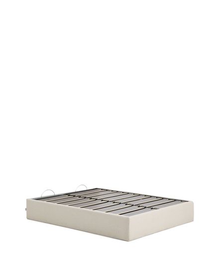 Основание кровати Nelzi из шенилла цвета экрю для матраса 160 x 200 см