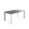 Стол Atta 120 (180) x80 серый керамика Vulcano Ash