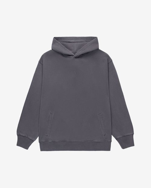 Худи Яндекс «Y» Garment Dyed графитовое