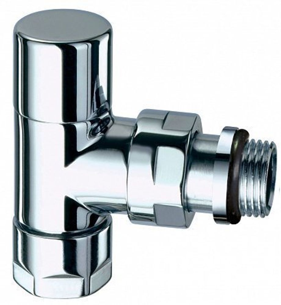 Вентиль запорный угловой, TOP LINE, 1/2&quot; гайка М24х19, серебро, EPDM