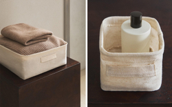 Zara Home Корзина изо льна, цвет бежевый, 13.5 см