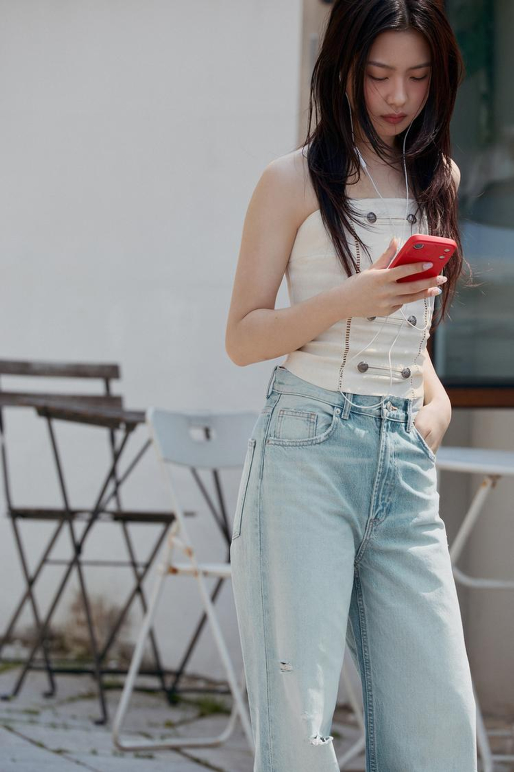 ZARA ДЖИНСЫ TRF EXTRA WIDE-LEG С ВЫСОКОЙ ПОСАДКОЙ, ГОЛУБОЙ