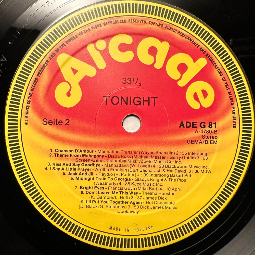 Сборник Tonight (Голландия 1979г.)