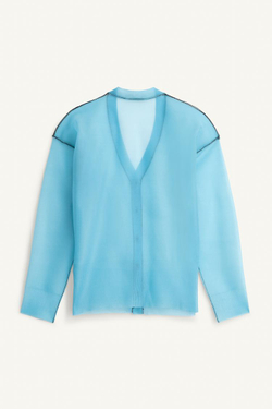 ZARA ПОЛУПРОЗРАЧНЫЙ КАРДИГАН - LIMITED EDITION, СВЕТЛО-СИНИЙ