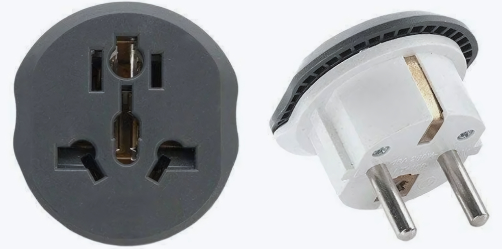 Переходник сетевой со всех видов вилок (комплект 5 шт)