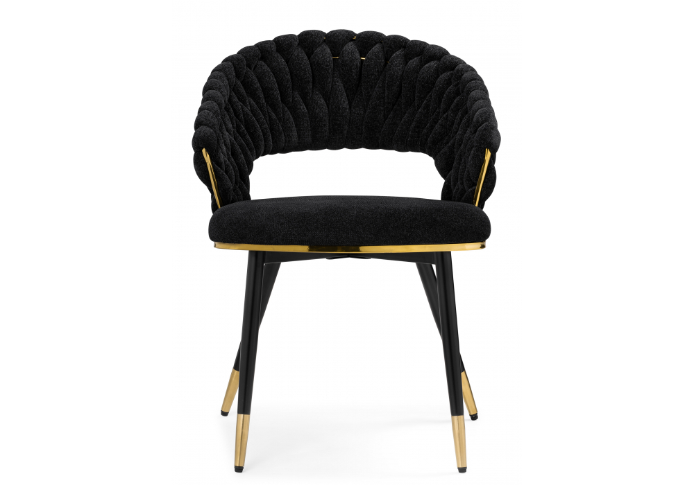 Стул на металлокаркасе Woodville Rakel black, gold