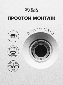 Светильник потолочный встраиваемый BH10 GAP, GU10, 9 Вт