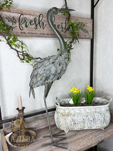 Фигура садовая из металла "Цапля" CAMPO Home & Garden 25x17x71.5 см