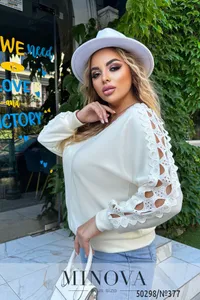 Кофта 377-молочный Minova