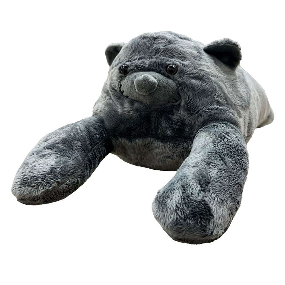 Мягкая игрушка кот, темно-серый, 70 см