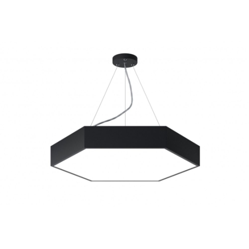 Светильник LED ЭРА Geometria SPO-121-B-40K-038 Hexagon 38Вт 4000K 4000Лм IP40 600*80 черный подвесной драйвер внутри | Декоративные светильники Geometria