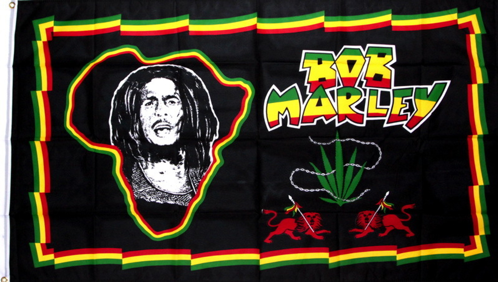 Флаг Bob Marley со львами