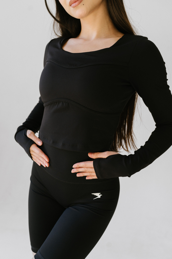 ЛОНГСЛИВ SHAPE (черный)