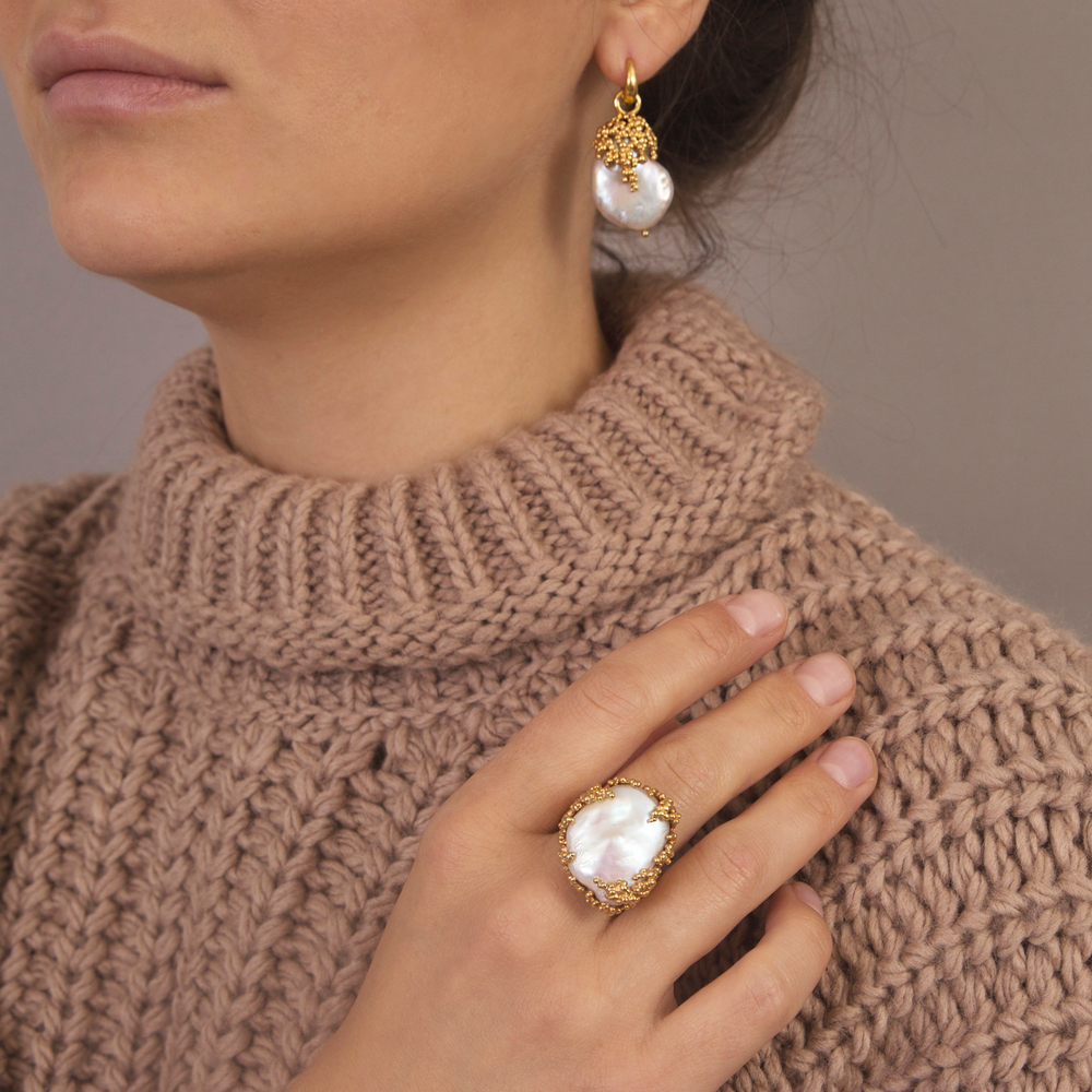 Серьги с Барочными Жемчужинами