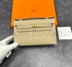 бежевая сумка Hermes Kelly Pochette