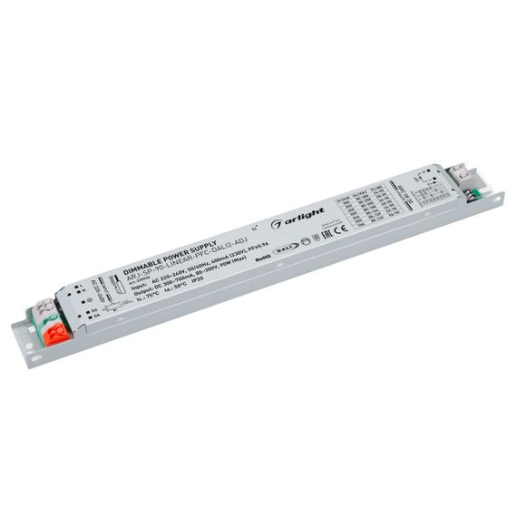 Драйвер Arlight ARJ-SP-90-Linear-PFC-DALI2-ADJ 80-300V 90W IP20 0.3-0.7A 035536