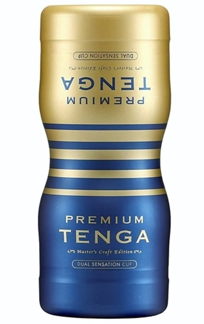 Мастурбатор TENGA Premium Dual Sensation Cup (Цвет: синий)