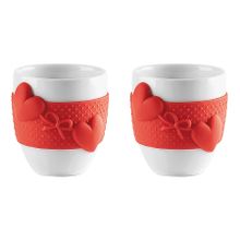 Guzzini Набор из 2 чашек для кофе Love красный
