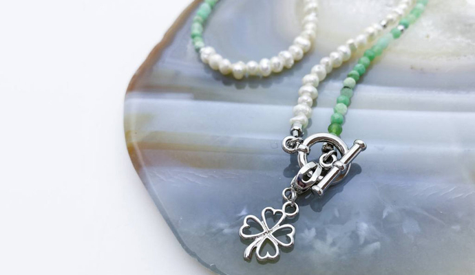 Мастер-класс: собираем чокер с хризопразом и жемчугом
