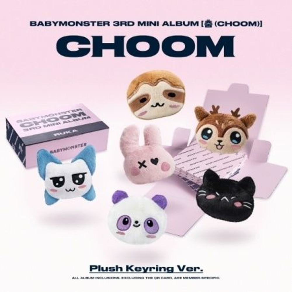 Альбом BABYMONSTER - (CHOOM) 3rd Mini Album PLUSH KEYRING RANDOM Version