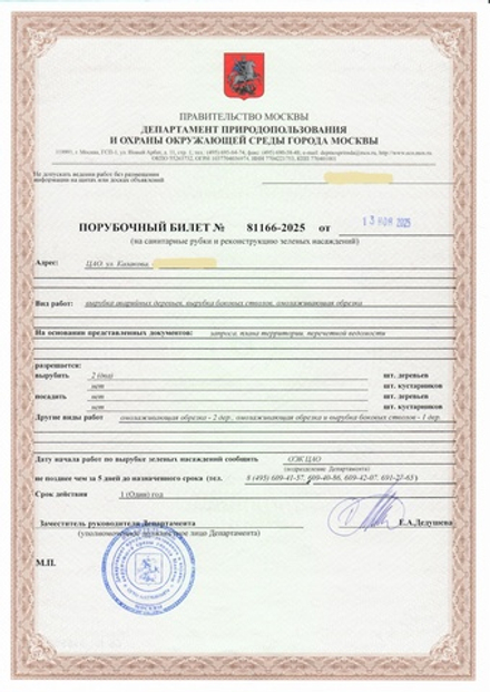 Порубочный билет