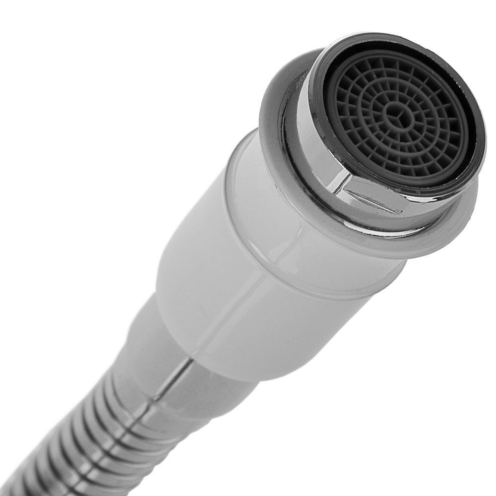 Смеситель для кухни, РМС, гибк излив, с кран-буксой, бел, SL92W-279F