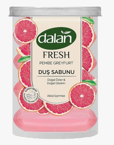 DALAN  Fresh & Minerals Мыло Розовый грейпфрут (банка) 4*110г/16