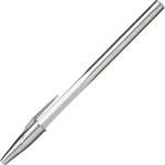 Ручка шариковая Attache Element синяя (серебристый корпус, толщина линии 0.5 мм)